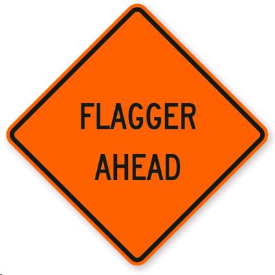Where to find sign flagger ahead in Seattle